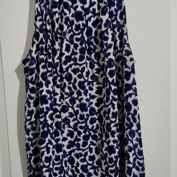 Cynthia Rowley Navy and Cream Silk Dress - Picture 1 of 4
